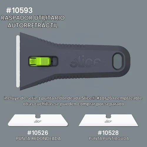 Vista 7 de Slice 10593 Regular - Auto-retráctil, Raspador Utilitario, Hoja de Cerámica se Retrae Automáticamente, Libre de Óxido, Seguro para los Dedos