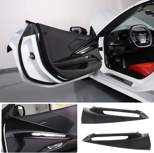Vista 8 de Sekhyna Cubierta interior de la manija de la puerta del automóvil compatible con Chevrolet Corvette C8 Stingray 2020-2024 ABS 2020-2024, 2 piezas