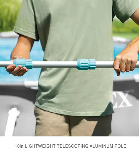 Vista 4 de Intex ZR200 - Aspirador inalámbrico recargable para piscina y spa con mango telescópico y 2 cabezales de cepillo intercambiables