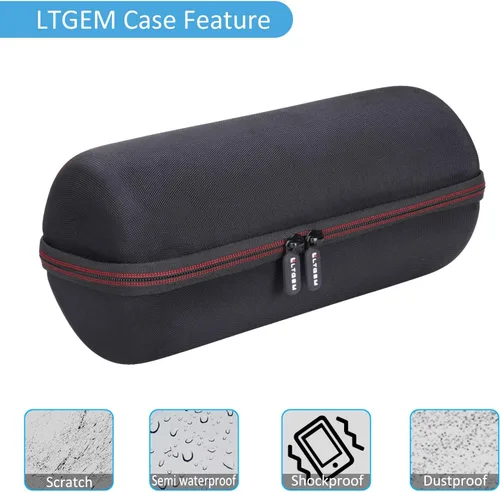 Vista 8 de LTGEM - Funda de viaje para altavoz Bose SoundLink Revolve+ Series II, color negro Se adapta a la base de carga, se adapta al adaptador de CA y al