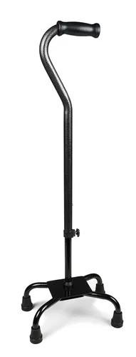 Vista 3 de Lumex Bariatric Quad Cane - Bastón resistente con base grande para estabilidad, capacidad de 500 libras, altura ajustable