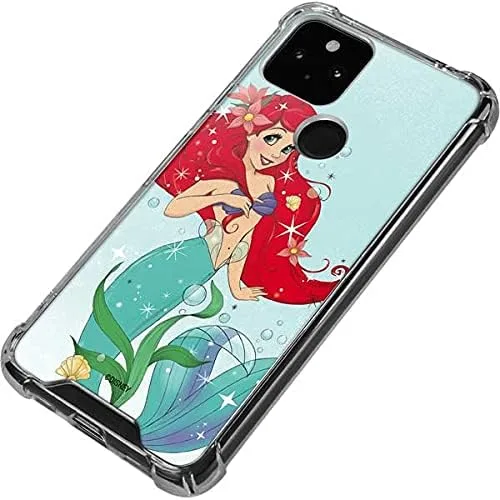 Vista 3 de Skinit Funda transparente compatible con Google Pixel 5a 5G - Diseño oficial de Disney Ariel Sparkles