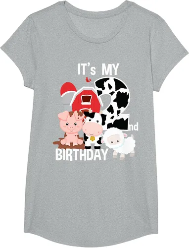 Vista 52 de Camiseta para fiesta de 2 años con texto en inglés "It's My 2nd Birthday", Negro