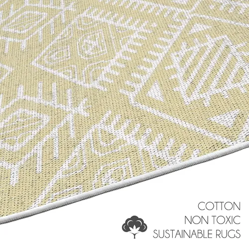 Vista 5 de SUSSEXHOME Monument Collection - Alfombra de pelo bajo resistente de 2 x 3 pies, alfombra ultrafina y antideslizante, alfombra