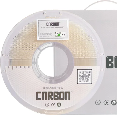 Vista 23 de Filamento para impresora 3D PLA+ de grado alimenticio certificado – CARBON by Comfy Materials – Probado en laboratorio, compatible con la FDA, apto