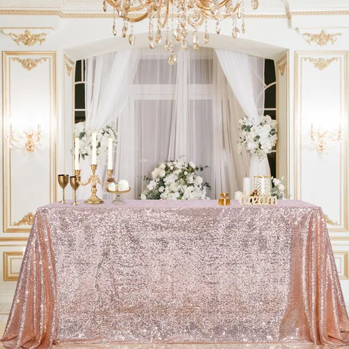 Vista 62 de B-COOL Mantel de lentejuelas con brillo para mesas, color azul bebé, mantel de lentejuelas para decoración de mesas, para bodas, Navidad