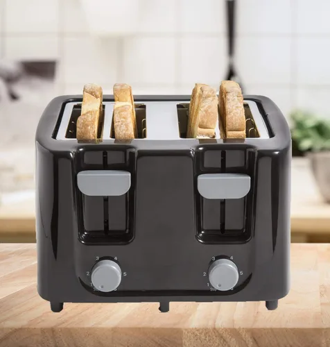 Vista 8 de Continental Electric CE-TT029 Tostadora, 4 rebanadas, tacto frío, negro