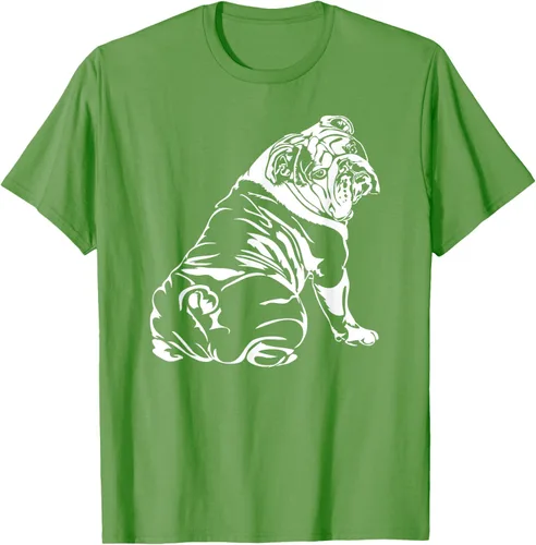 Vista 16 de Gracioso Bulldog Inglés playera perro Hund playera regalo, Azul (Heather blue)