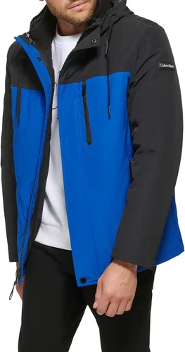 Vista 2 de Calvin Klein Sudadera con Capucha chamarra con babero desmontable