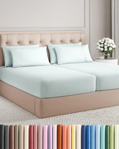 Vista 161 de Juego de sábanas Twin de 4 piezas - Cómodo, transpirable y refrescante - Juego de ropa de cama de lujo de hotel ultrasuave con bolsillos profundos