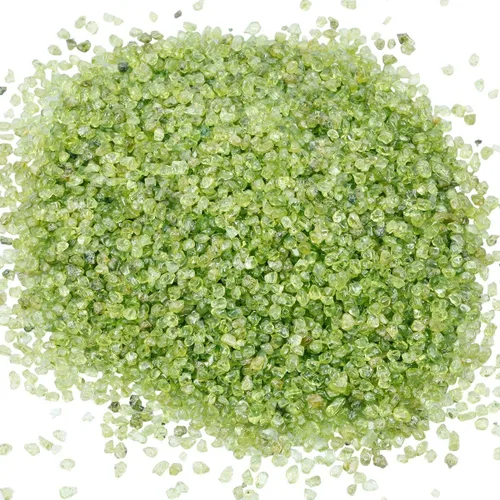 Vista 3 de Nupuyai Chips de peridoto irregular de 1 libra para decoración del hogar y fabricación de joyas