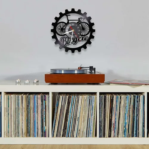 Vista 5 de Reloj de pared de 11.8 in para peluquería de perros, disco de vinilo, reloj de pared para decoración del hogar, Terrier escocés, cachorro, perro