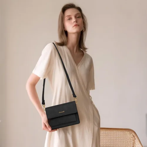 Vista 3 de LOVEVOOK Bolsos cruzados para mujer, bolso cruzado de cuero vintage, bolsos de hombro de diseño moderno para teléfono celular