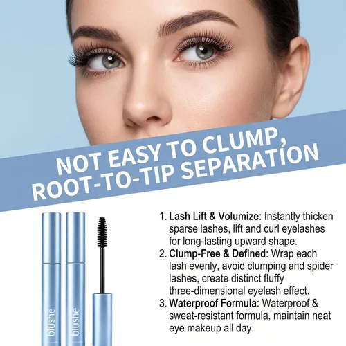 Vista 2 de Blush Lash Serum Mascara con péptidos, paquete de 2 unidades, color negro
