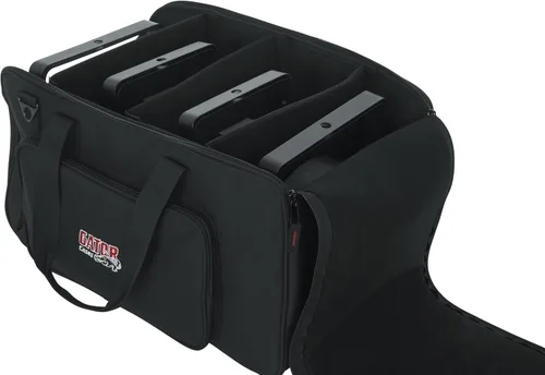 Vista 2 de Gator Cases - Bolsa de mano para sostener hasta (4) accesorios de iluminación LED estilo par con divisores ajustables