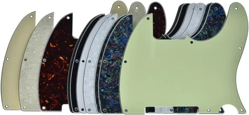 Vista 4 de KAISH Golpeador de 8 agujeros, liso, para guitarra Telecaster Esquire, perla de abulón