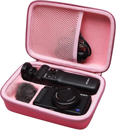 Vista 10 de L LTGEM Estuche para cámara compatible con Sony ZV-1F / ZV-1 / ZV-1 II Vlog Cámara digital, trípode, micrófono y kit de accesorios Vlogger, Negro