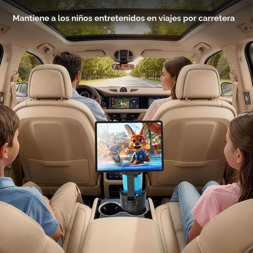 Vista 3 de PLDHPRO Soporte para tablet para automóvil, soporte ajustable para camión, iPad, soporte con brazo telescópico para iPad Pro Air Mini Galaxy Tab