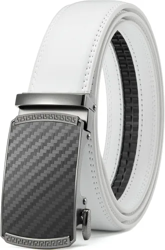 Vista 42 de CHAOREN Cinturón para hombre de cuero con trinquete - Ajuste personalizable, estilo sin esfuerzo (35 mm)