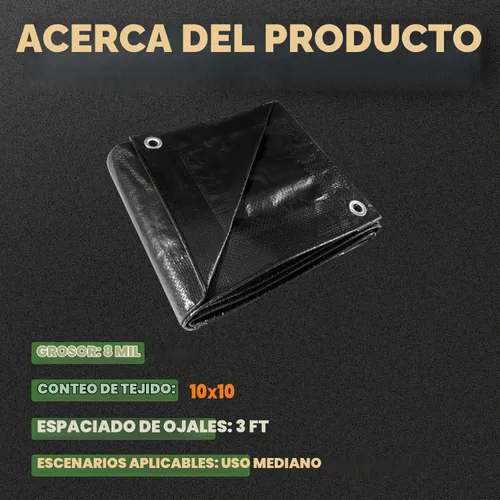 Vista 6 de RAINDEWAY Lona pequeña negra de 3x3 pies (paquete de 2), resistente a los rayos UV, lonas polivalentes de resistencia media impermeables, lona