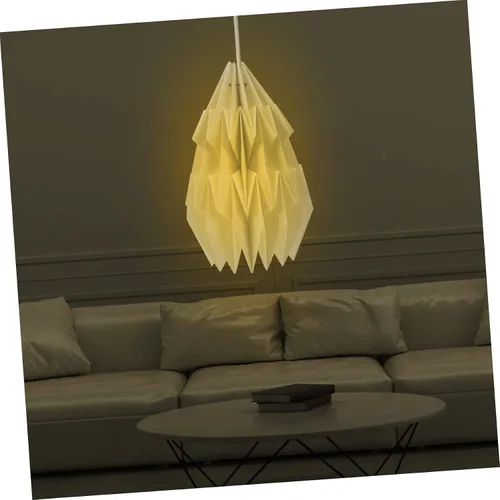Vista 8 de Nórdico Simple diseño origami papel cubierta de luz pantalla hogar accesorio decorativo