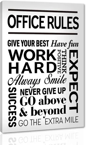 Vista 92 de Arte de pared motivacional Zero Talent Required - Póster de 10 claves del éxito, impresiones con citas positivas, decoración inspiradora de pared