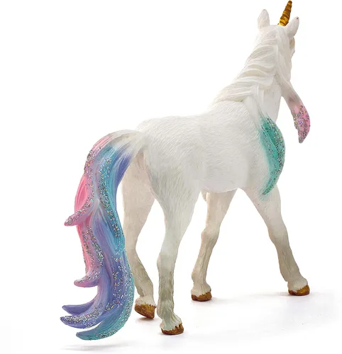 Vista 4 de Schleich bayala Mythical - Yegua de unicornio marino decorada con detalles brillantes, diamantes de imitación y gemas, juguete divertido y duradero