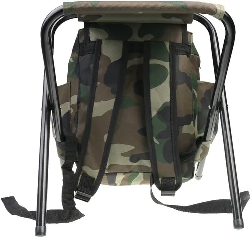 Vista 3 de Jili Online - Mochila de pesca para caza con taburete