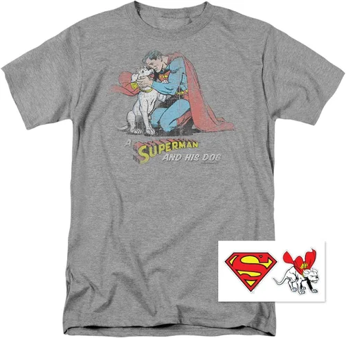 Vista 2 de Camiseta y calcomanías de los cómics de Superman and His Dog DC