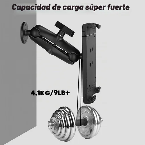 Vista 5 de Soporte de tableta de aluminio resistente a prueba de golpes para camión, base de taladro de bola de 1.5 pulgadas para automóvil, compatible