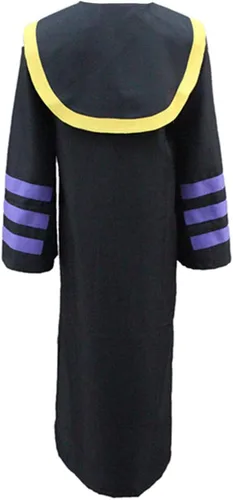 Vista 3 de QIAOPING Disfraz de asesinato para el aula de cosplay de anime Koro Sensei bata de capa para fiesta de Halloween