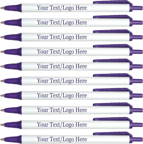 Vista 10 de SyPen Bolígrafos personalizados con tu logotipo o texto personalizado, paquete de 300 unidades a granel para negocios, fiestas y eventos, bolígrafos