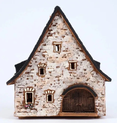 Vista 7 de Ceramic Houses and Villages Collection - Miniatura coleccionable hecha a mano de la antigua herrería histórica en Rothenburg, Alemania - Portavelas