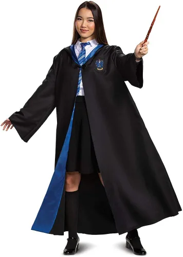 Vista 6 de Harry Potter, túnica de calidad, túnicas temáticas del mundo mágico de Hogwarts, por casa, túnicas temáticas para adultos, calidad de película
