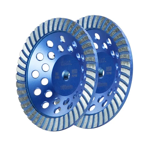 Vista 14 de SALI Muelas abrasivas de hormigón de 7 pulgadas 28 segmentos de diamante Turbo 5/8-11 Arbor Diamond Muela abrasiva apta para pintura, epoxi