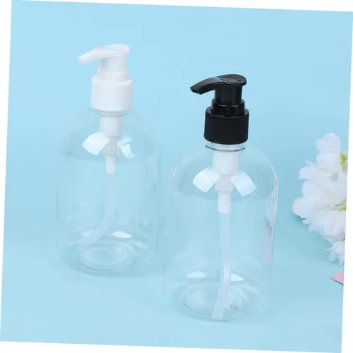 Vista 7 de Botellas de champú recargables, 4 unidades, dispensador de jabón de mano, botellas de agua transparentes, botella de champú, botella de bomba