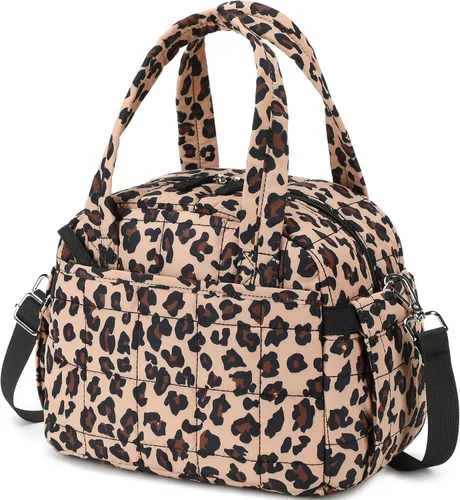 Vista 11 de LEDAOU Lonchera para Mujeres, Bolsa de Almuerzo Acolchada con Relleno Puffer, con Correa Ajustable, Aislada, Reutilizable, para el Trabajo, Escuela