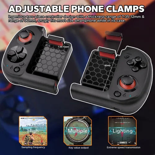 Vista 7 de Koiiko Mobile Gaming Controller for iPhone iOS Android PC Wireless Gamepad Joystick for iPhone 15141312X, iPad, MacBook, Samsung Galaxy