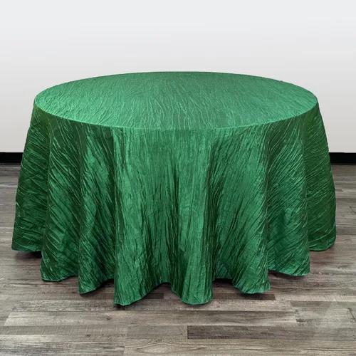 Vista 25 de YOUR CHAIR COVERS - Mantel redondo de 90 pulgadas con arrugas color rubor de tafetán – Elegante mantel brillante para bodas, fiestas y eventos