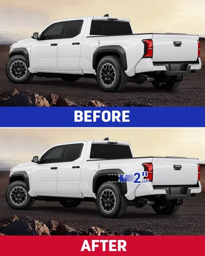 Vista 3 de Richeer Bloque de elevación trasero de 2 pulgadas compatible con Tacoma 2WD 4WD 1995-2024, Tundra 2000-2024, kits de elevación de nivelación trasera