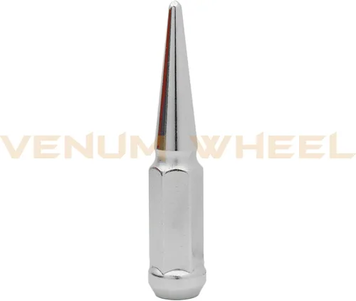 Vista 5 de Venum wheel accessories 20 tuercas cromadas Rosca de 1/2 a 20 4.5 pulgadas de alto + enchufe de llave Funciona con Chevrolet GMC C10 K10 1/2