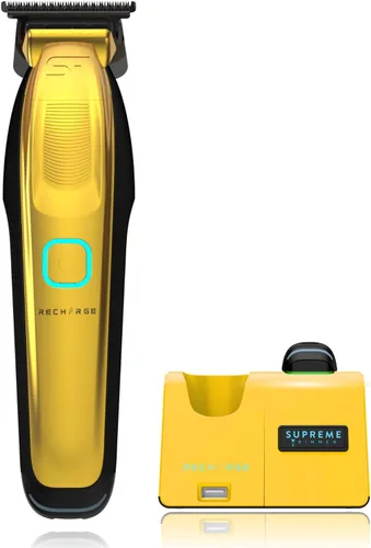 Vista 14 de Supreme Trimmer Recharge ST777 - Recortadora de peluquero profesional con 2 baterías extraíbles, motor de 8000 RPM, cuchillas DLC de espacio cero