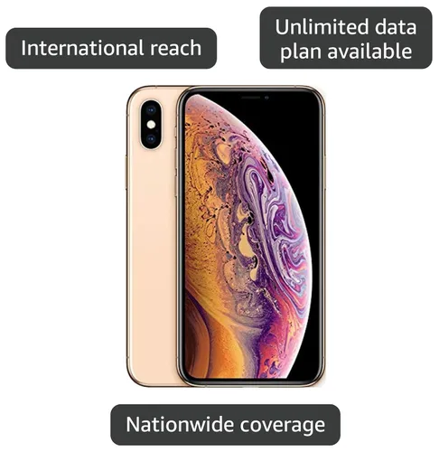 Vista 3 de [Usado] Apple iPhone XS [64 GB, dorado] + suscripción de la empresa de telefonía [Cricket Wireless]
