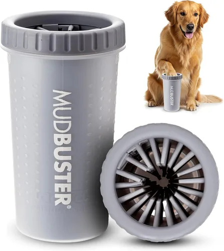 Vista 7 de Dexas MudBuster Limpiador Portátil de Patas de Perro - Calidad Premium, Azul, Tamaño Pequeño para Suministros y Accesorios para Mascotas