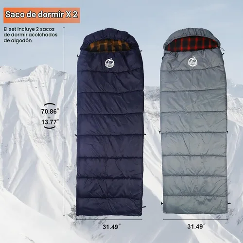 Vista 3 de Northroad 9PCS Camping Tent Kit, Including 1 2/3 Person Dome Tent, 2 Sleeping Bag, 2 Sleeping Pad/Camping Mat, 2 Single Camping Hammock with 2 Tree