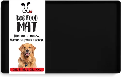 Vista 10 de DogBuddy Tapete antideslizante para la comida y el agua de perros y mascotas, impermeable, de silicona, con bordes, XS (11 x 11 pulgadas), negro
