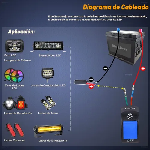 Vista 6 de 1 pieza de interruptor de luz de motocicleta con botón de encendido y apagado para manillar de palanca Mosleyz para motocicletas U5 U7 U2, scooter