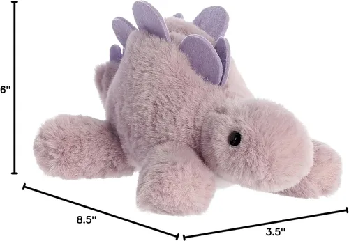 Vista 5 de Aurora® Adorable Mini Flopsie™ Stegosaurus - Animal de peluche - Facilidad lúdica - Compañeros atemporales - Púrpura 8 pulgadas