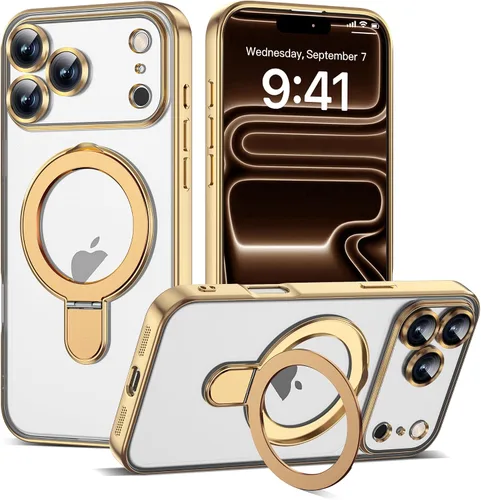 Vista 14 de Funda compatible con iPhone 12 con soporte de anillo magnético invisible [compatible con Mag-Safe] [Protector completo de lente de cámara] Funda