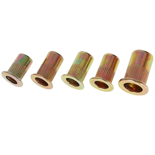 Vista 5 de 150 piezas SAE 1/4-20 10-32 10-24 8-32 6-32 Kit de tuercas remachadoras Kit surtido de tuercas de remache de cabeza plana roscada tuerca